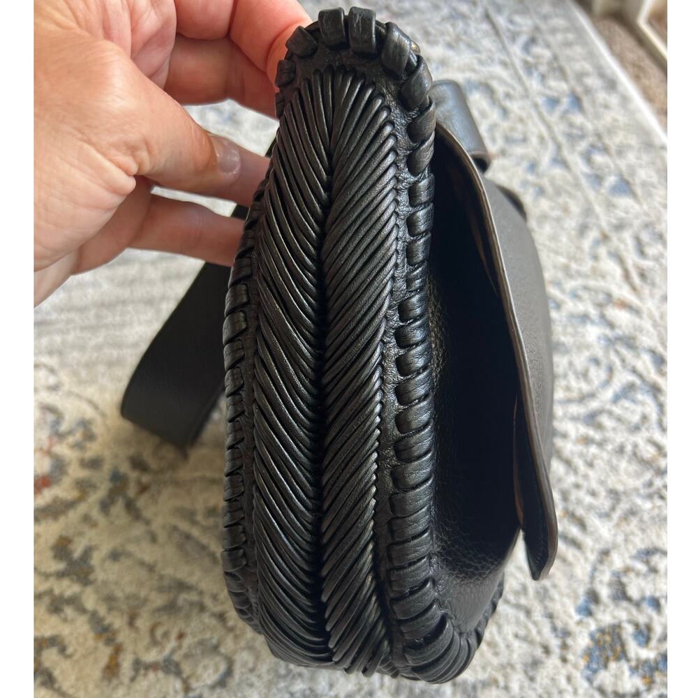 NWOT Aimee Kestenberg All For Love Saddle Crossbody Black Leather Bag - Picture 12 of 16